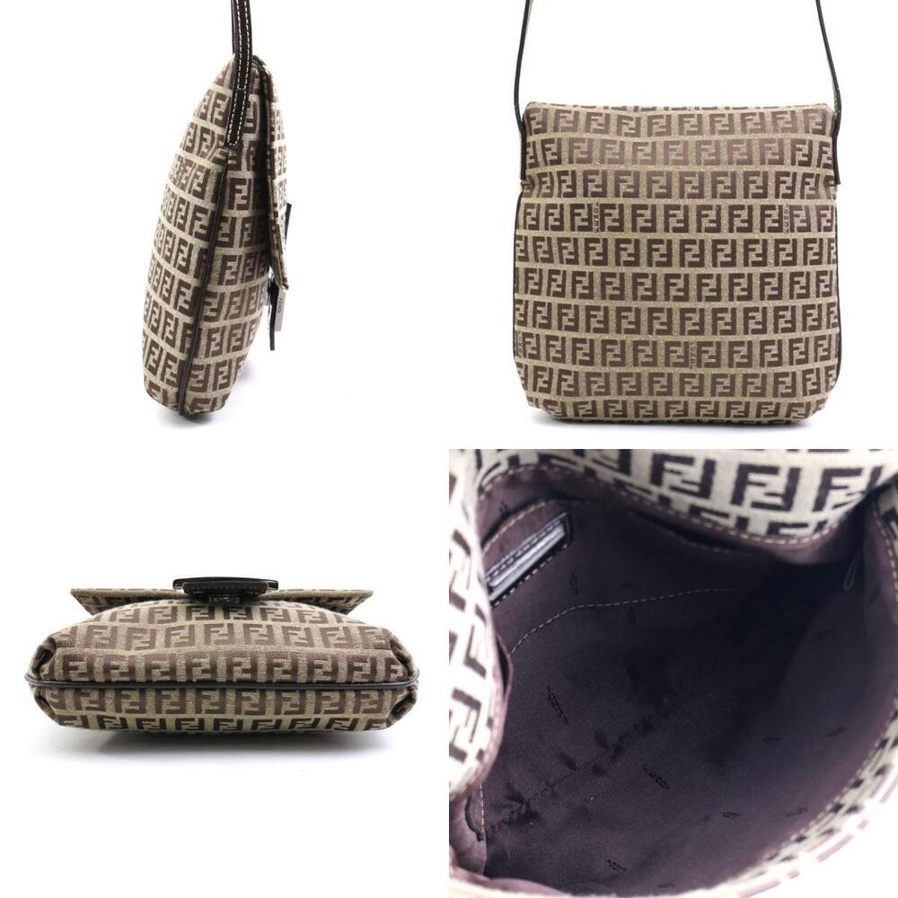 Fendi Brown Zucchino Bag Shoulder Canvas